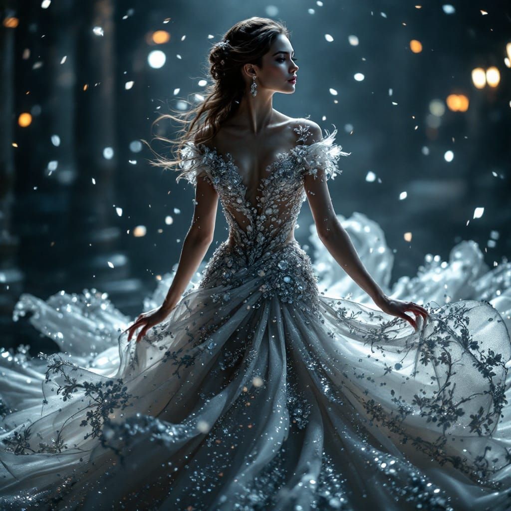 Woman in Elegant Oscar Gown Receives Nomination in Cinematic...