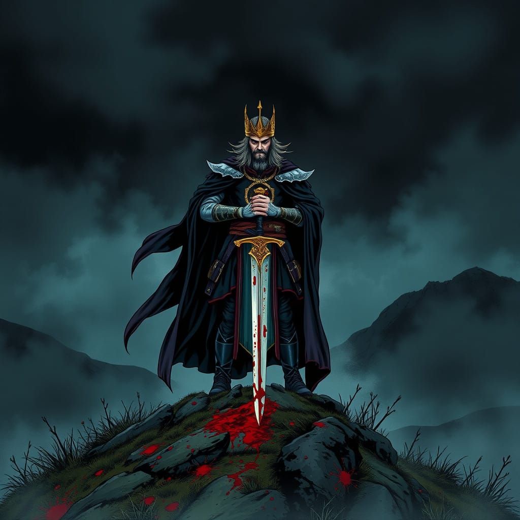 Dark Fantasy Anime King Confronts Witches on Eerie Scottish....