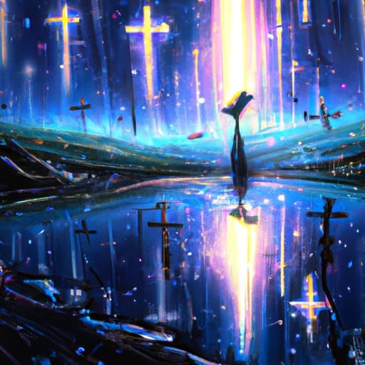 Winged Prayer: Hyperdetailed Splash Art