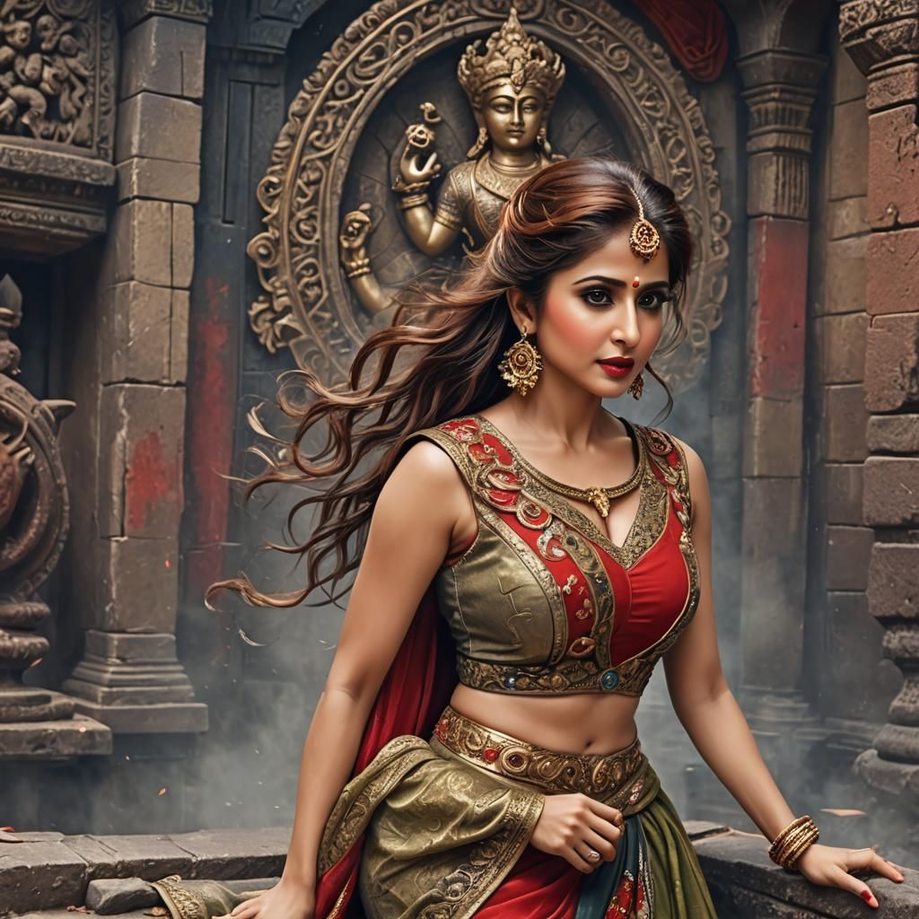 Voluptuous Beauty in Detailed Matte Painting