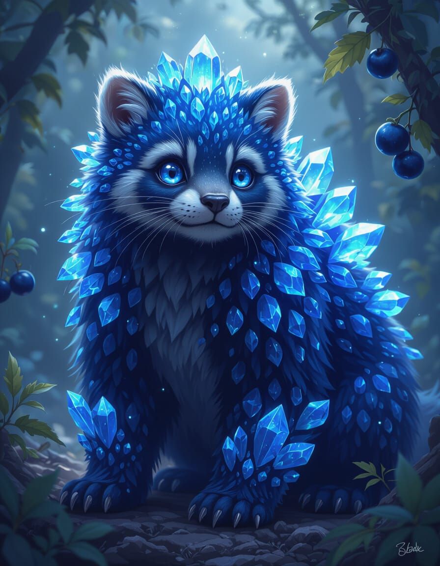 Bearcat-Blueberry-Beryl Fusion Creature
