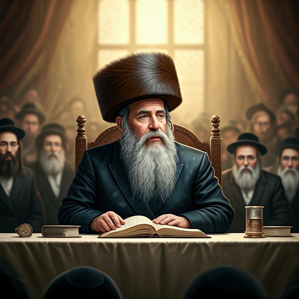 Jewish Scholar Lecturing in Hyper-Realistic Style