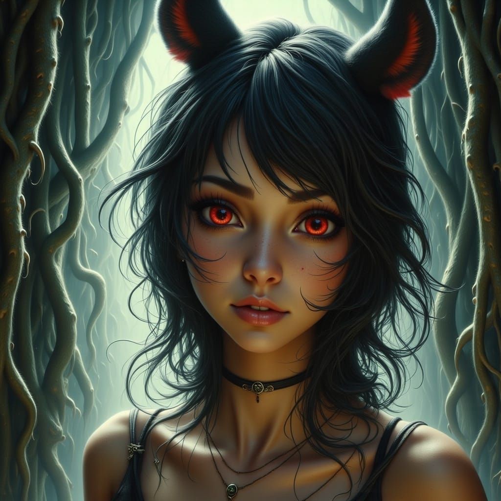 Creepish Cute Character with Piercing Eyes