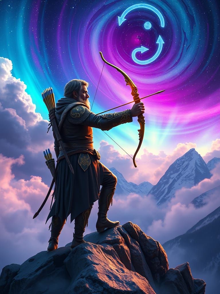 Sagittarius Archer in Dreamlike Landscape