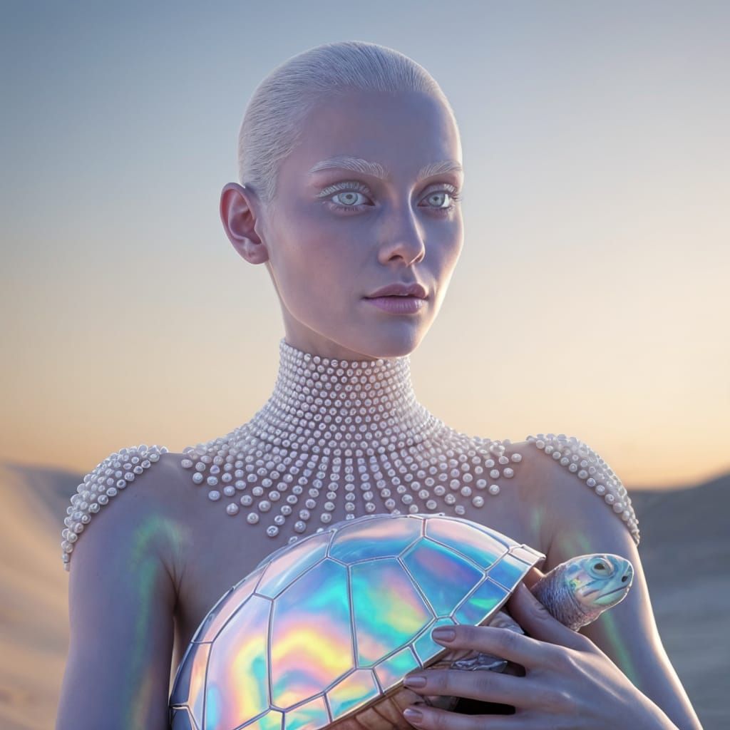 Celestial Beauty with Pearlescent Glow