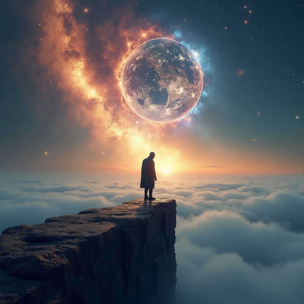 Cosmic Elder: Astral Digital Painting in 8k