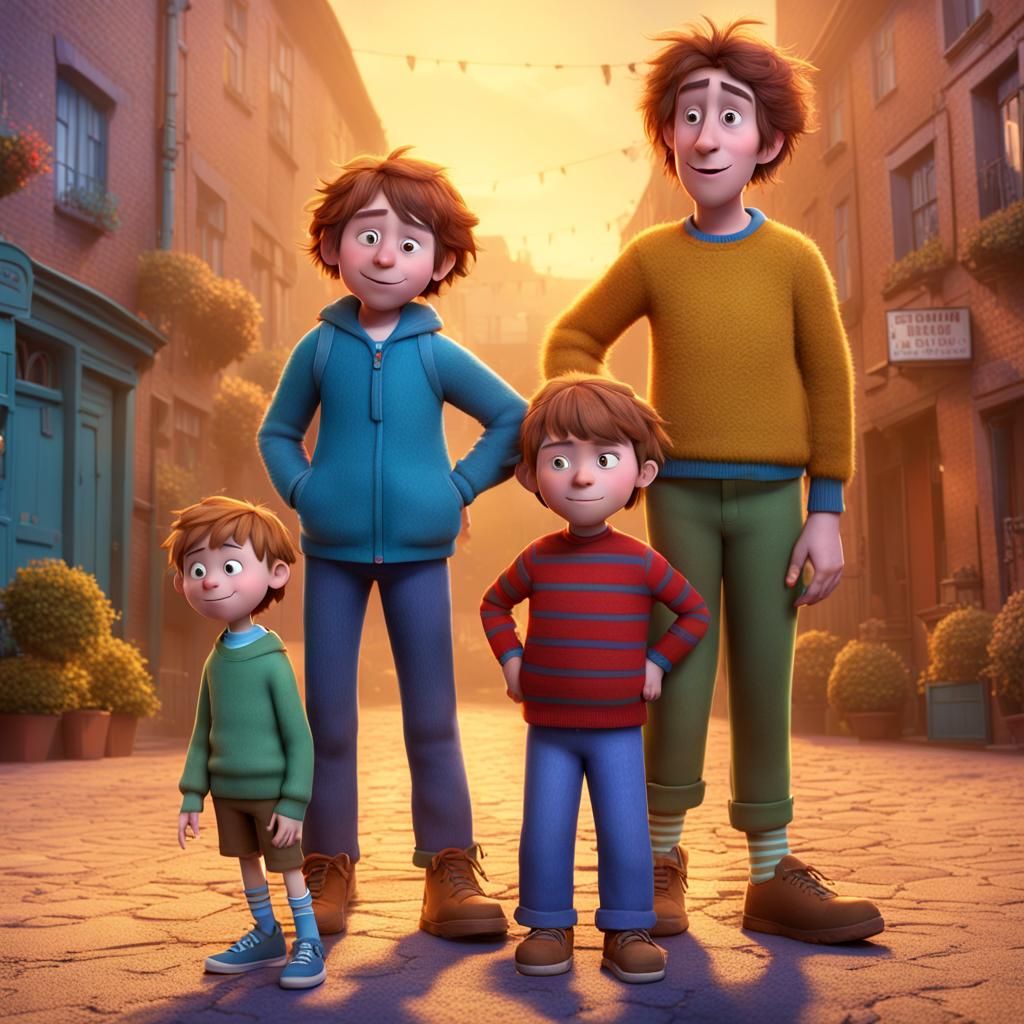 Horrid Henry Family: Pixar-Style 3D Render