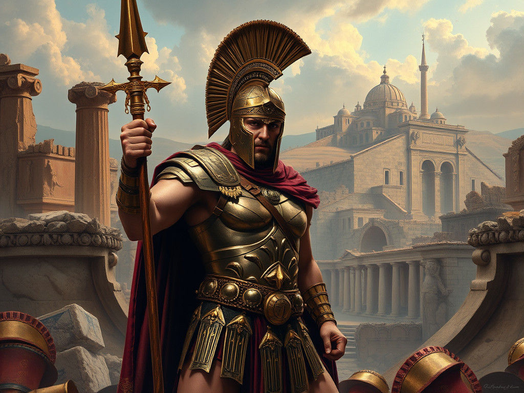 King Menelaus of Sparta in Gustave Doré Style