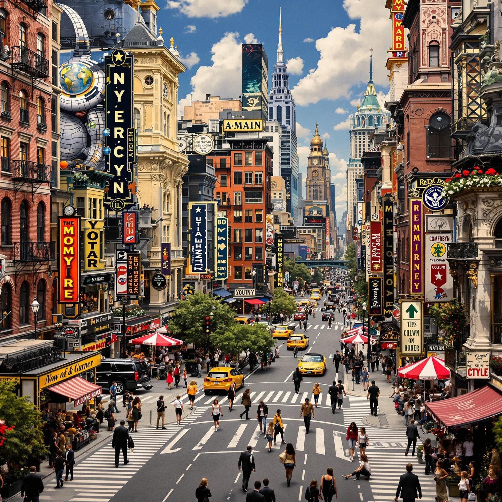 New York City Diorama in Blended Styles