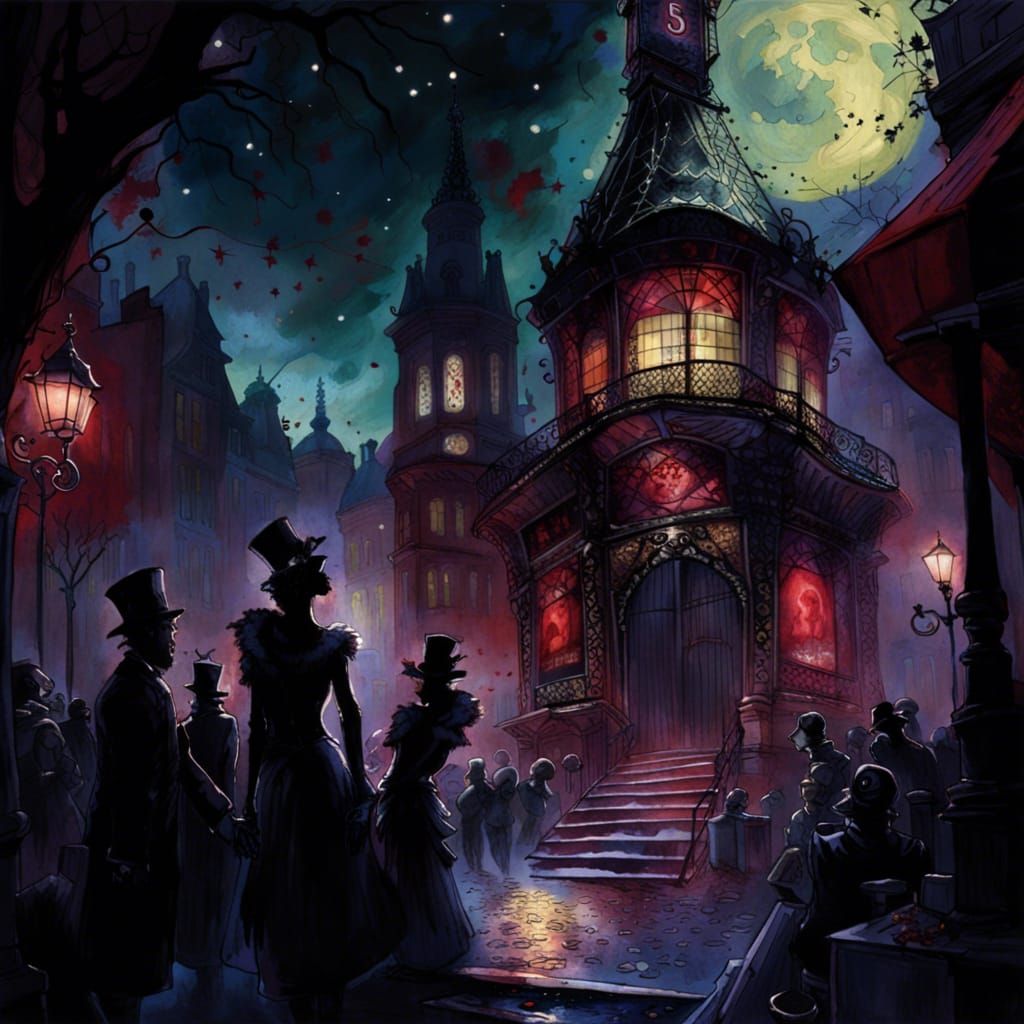 Moulin Rouge Zombie Attack: Cinematic Fantasy Art