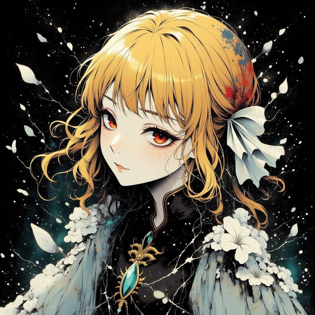 Timid Noblewoman's Wicked Transformation in 80s Anime Style