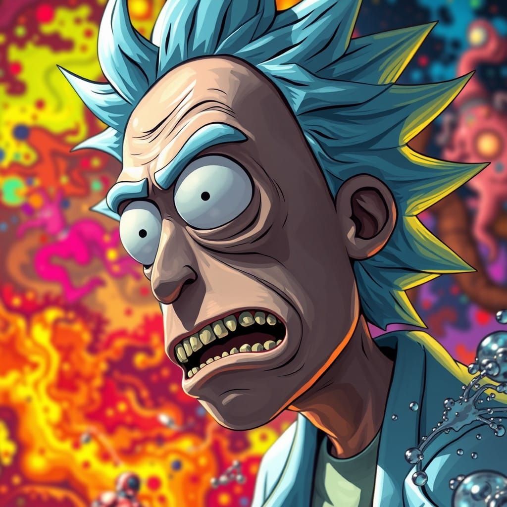 Rick and Morty Hyperrealistic Concept Art