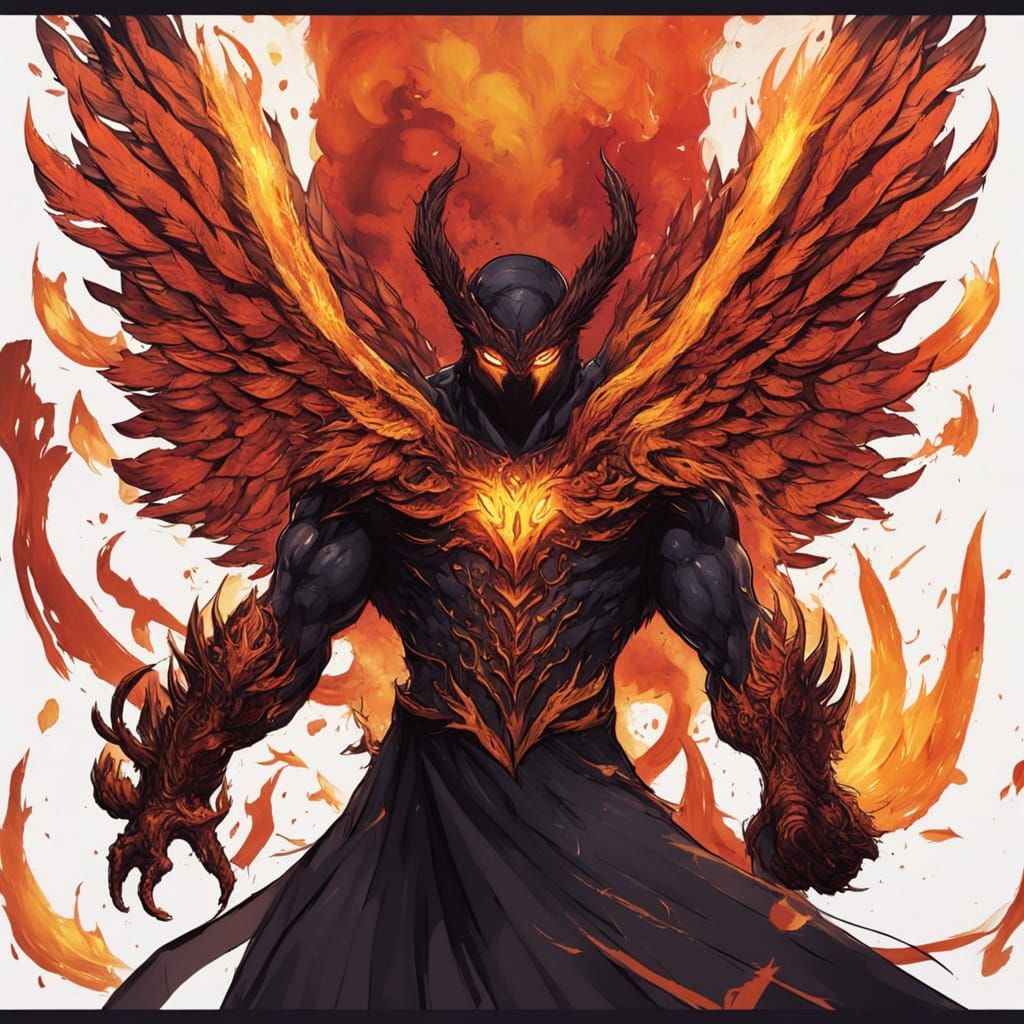 Chibi Lucifer as Phoenix Symbiote in Dynamic Pose