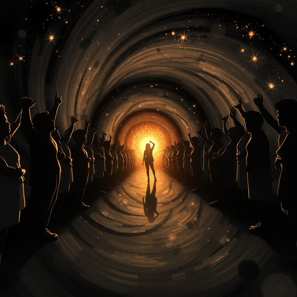 Abstract Black Spiral Design for Consciousness