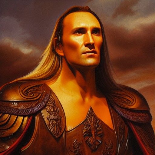 Celebrimbor Portrait in Oil Painting Style