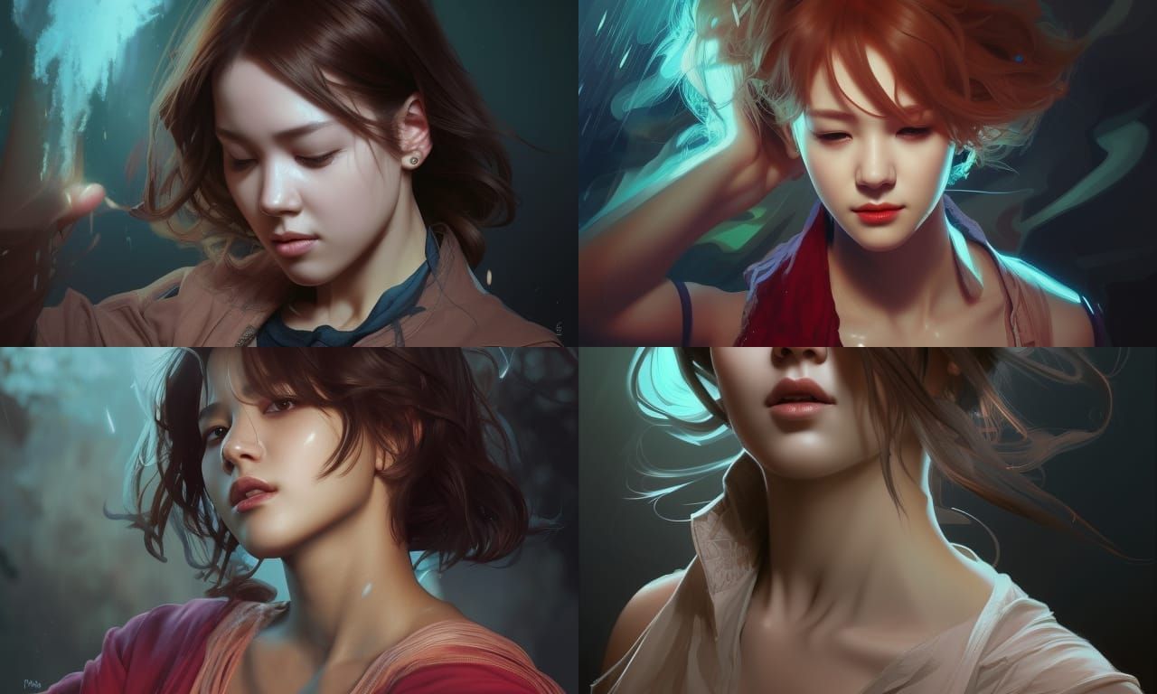 Detailed Portrait in Digital Art Style