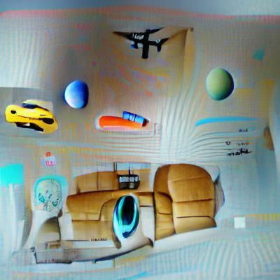 Surreal Floating Objects in Space: 3D Render