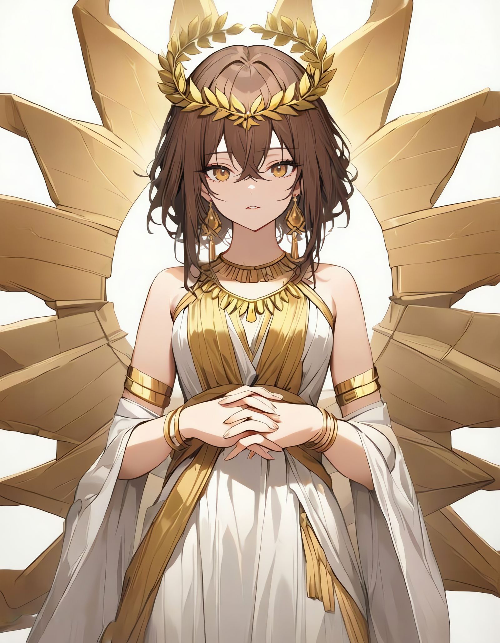 Girl in Greek Peplos with Laurel Crown