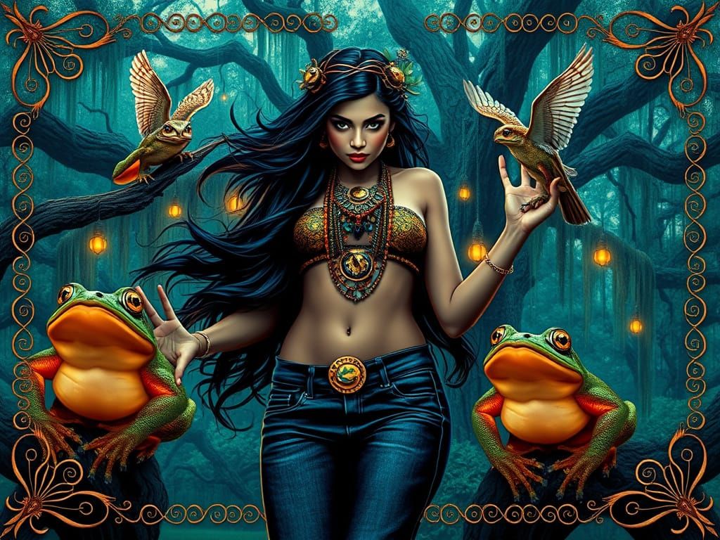 Surreal Seminole Goddess in Bonaventure Cemetery, Inspired b...