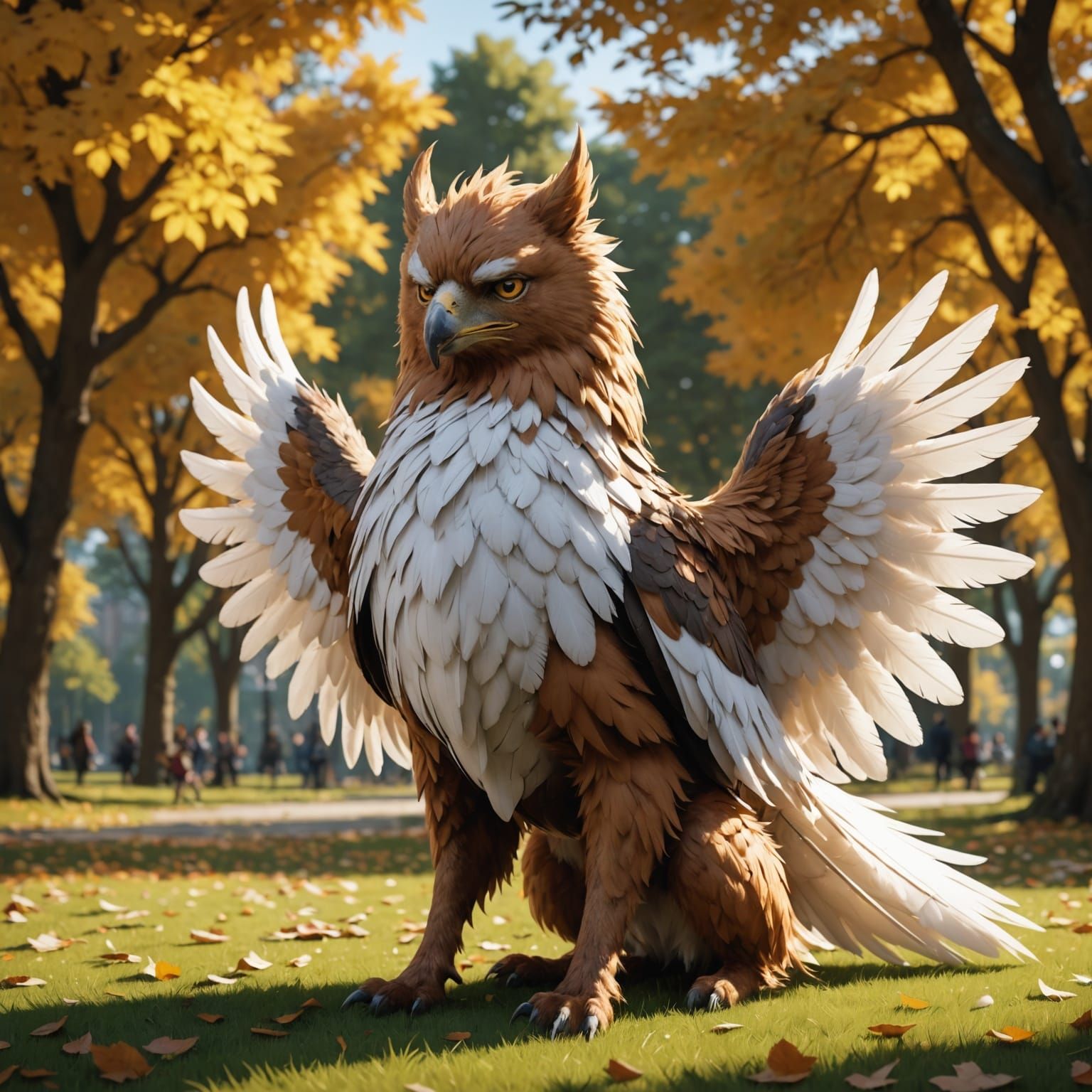 Fantasy Griffen in Parkland