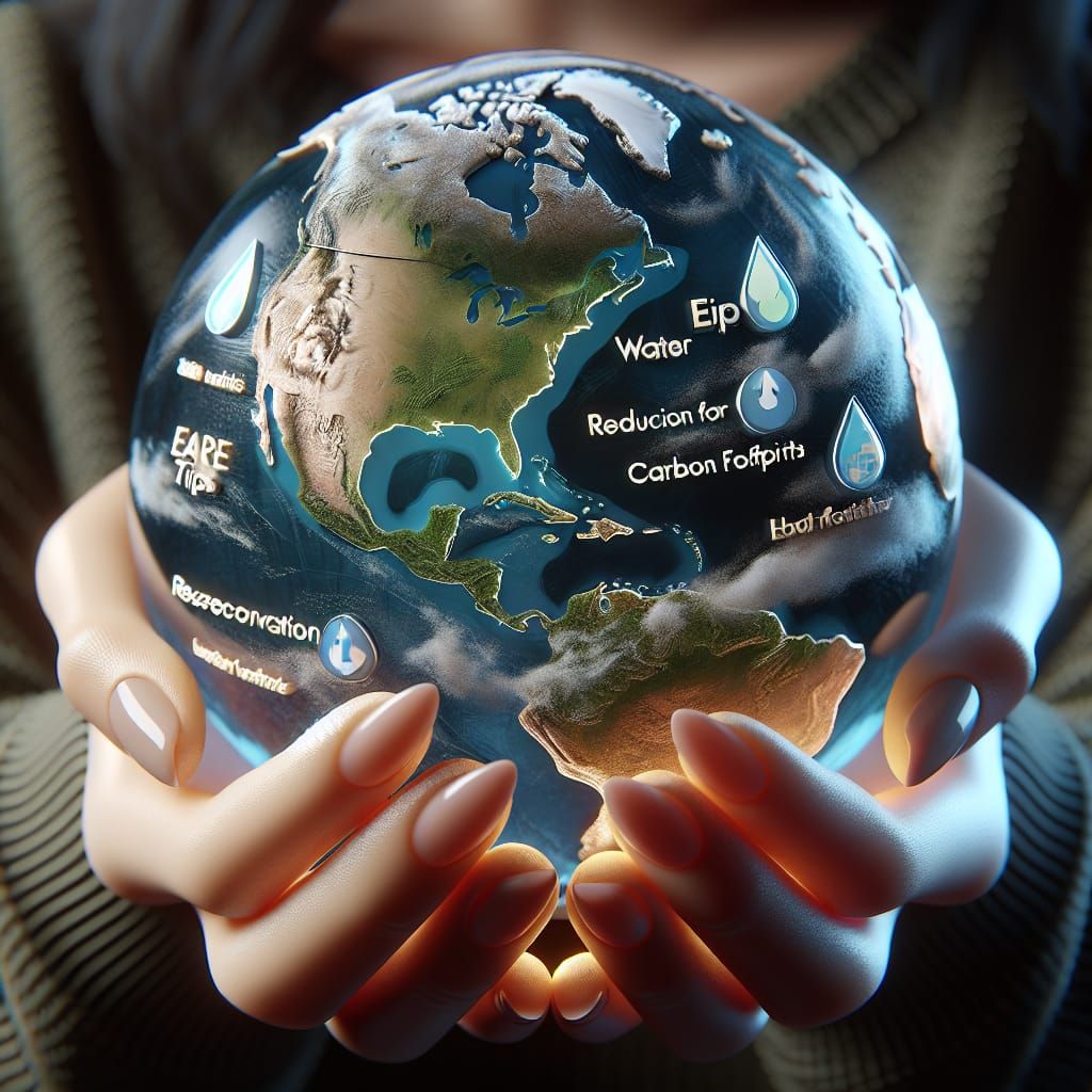 Earth Globe Held in Hands: Eco-Friendly Habits