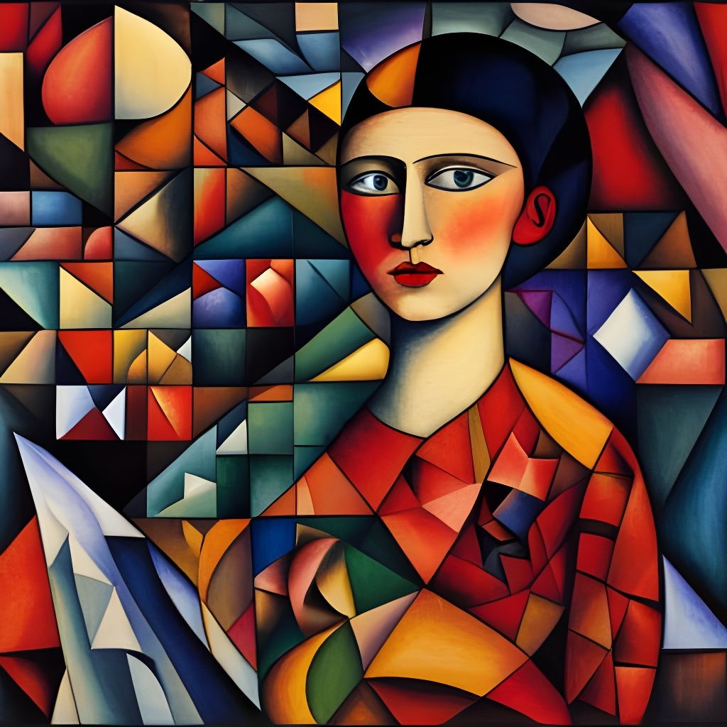 Abstract Patchwork in Expressionist Style