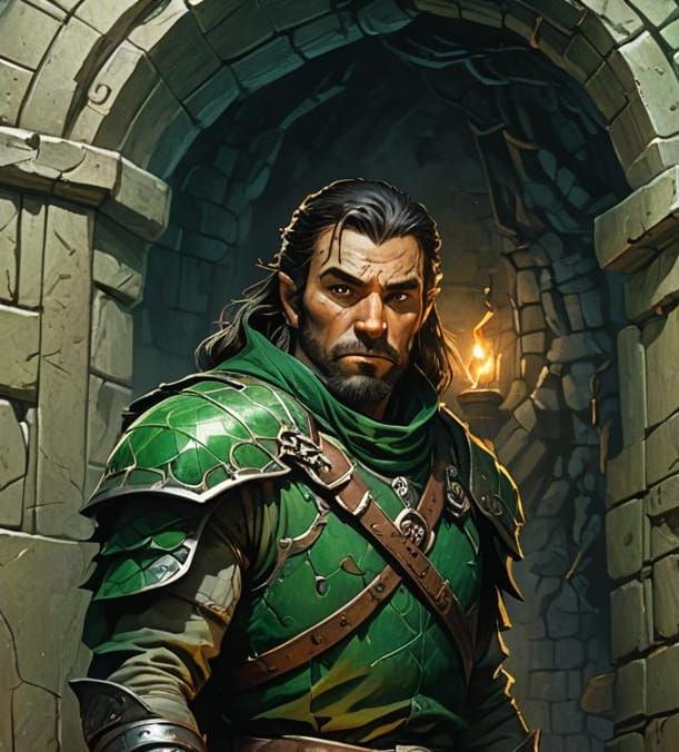 Dimly Lit Cell with Lattice Door, Fantasy Art