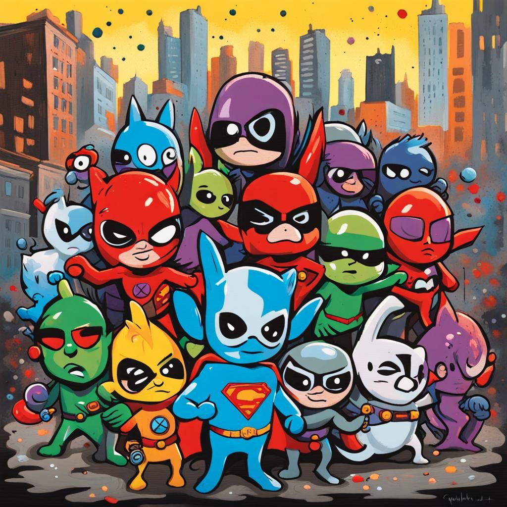 Toy Box City Defenders: Graffiti Art Superhero Team