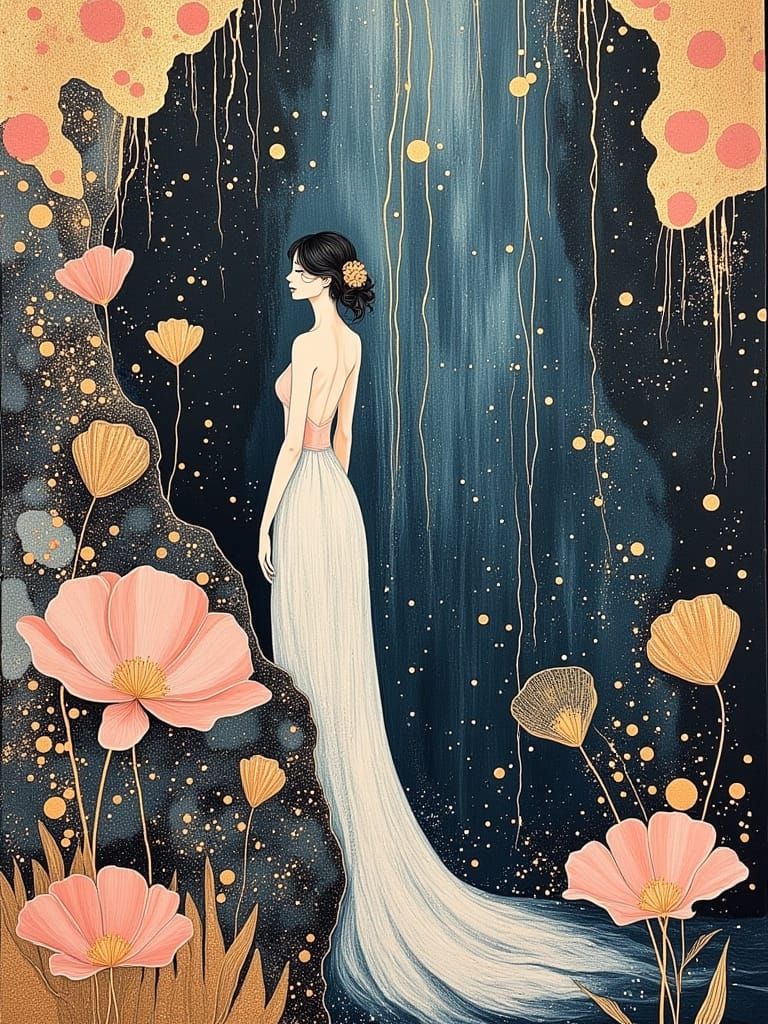 Lady in a cave poppy dream