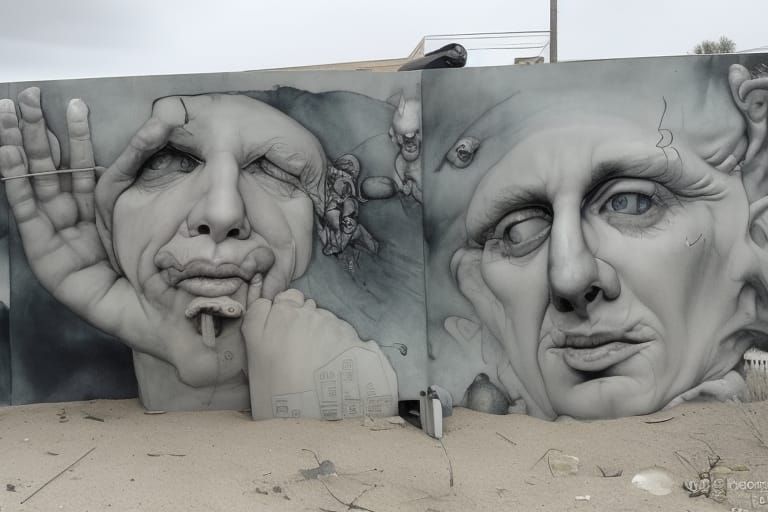 Surreal Broken Sump Pump: Dreamlike Digital Art