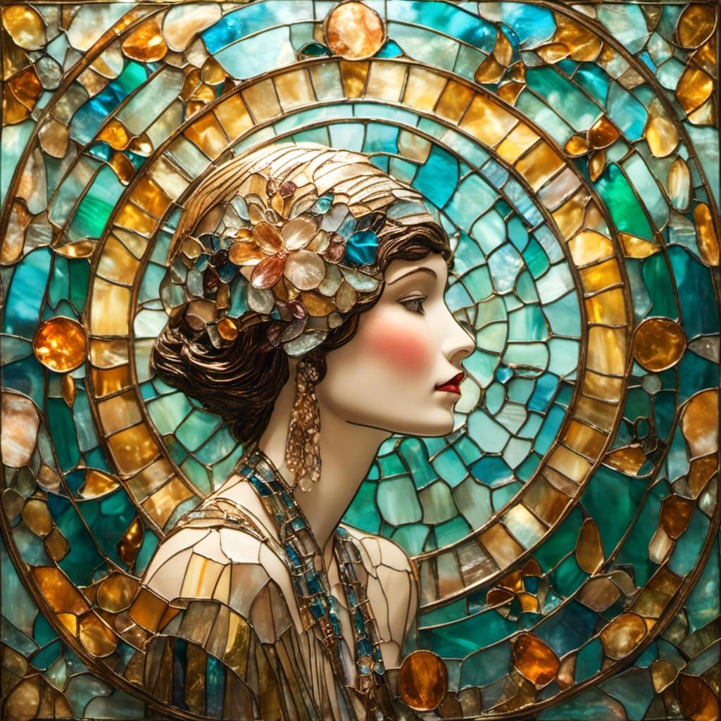 Stained glass flapper