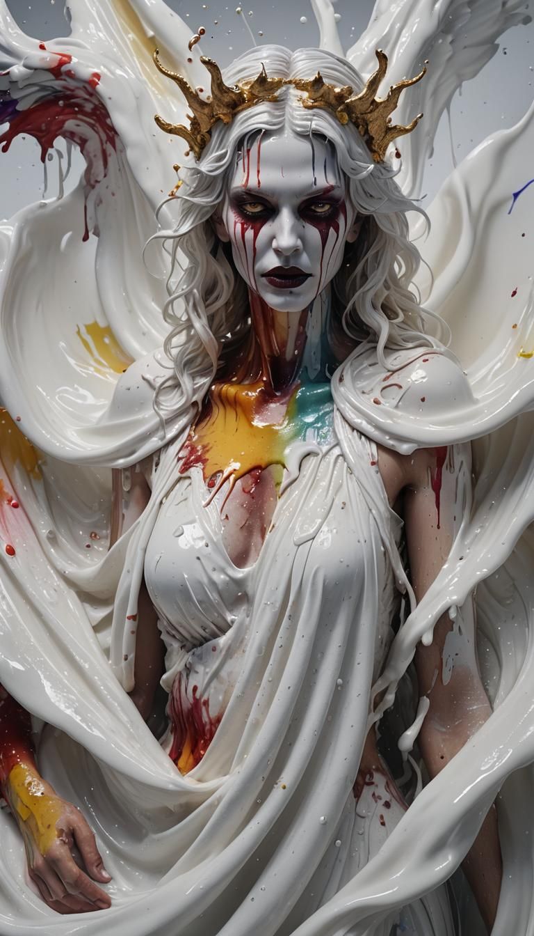 Demonic Angel in Milk Cloth: Psychedelic Art