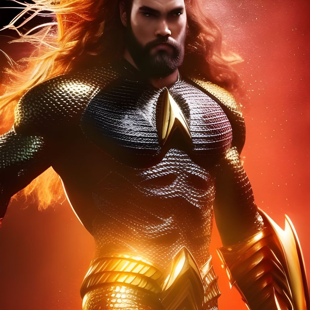 Hyperrealistic Aquaman Portrait in Digital Art Style