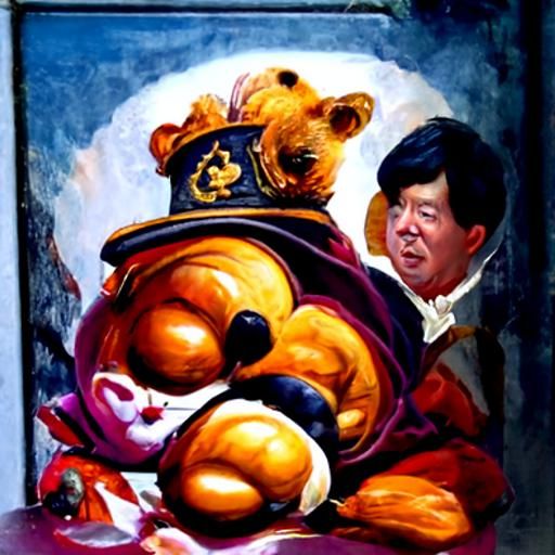 Winnie the Pooh: Xi Jinping Inspired Oil Painting
