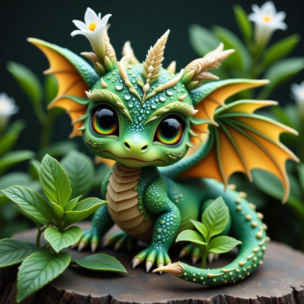 Mynte the Tea-Dragon: A Majestic Minty Creature