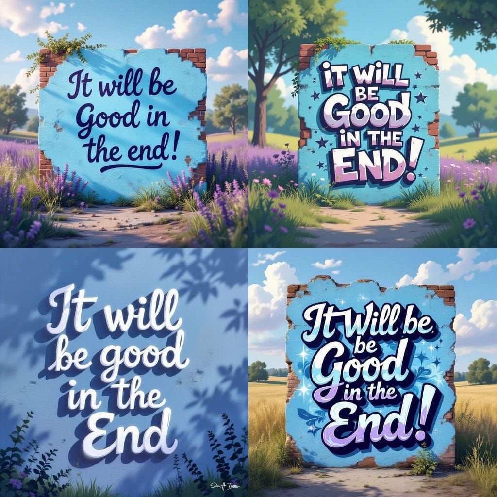 Inspirational Graffiti Wall Art in Pastel Colors