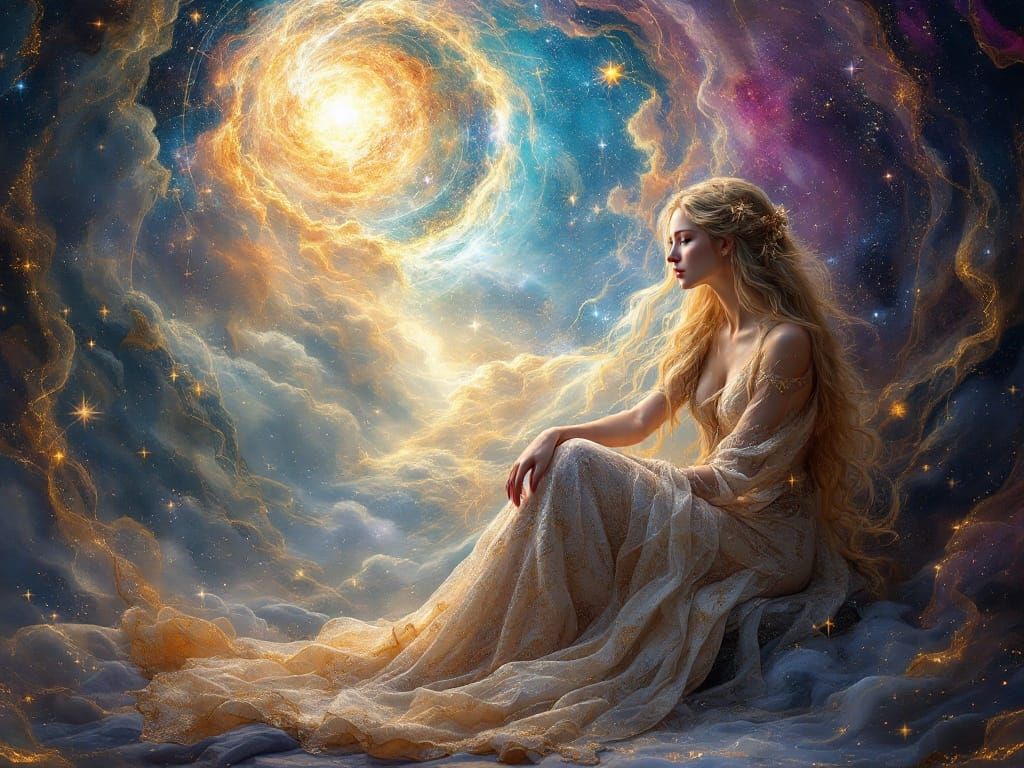 Weaving the Universe: A Hyper-Detailed Fantasy Art