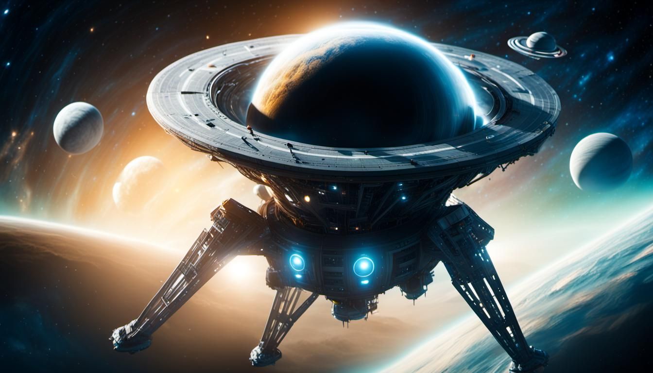 Extraterrestrial Probe Travels Universe with Motion Blur