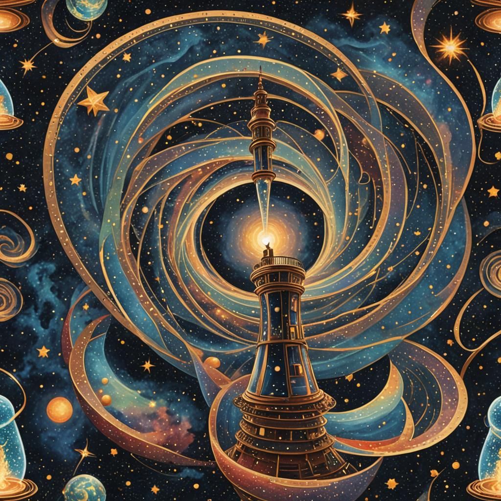 Intergalactic Wormhole Created by Spiraling Hourglasses