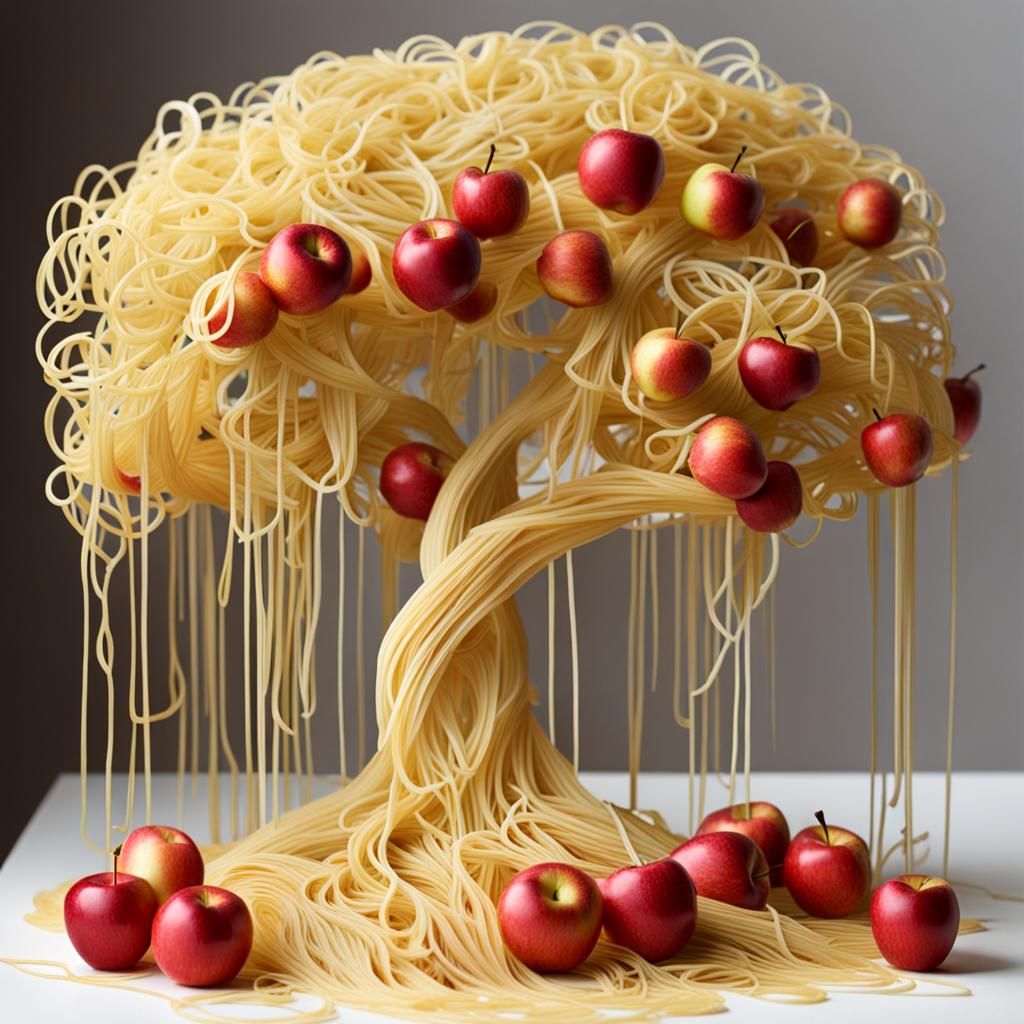 Spaghetti Apple Tree: A Whimsical Creation