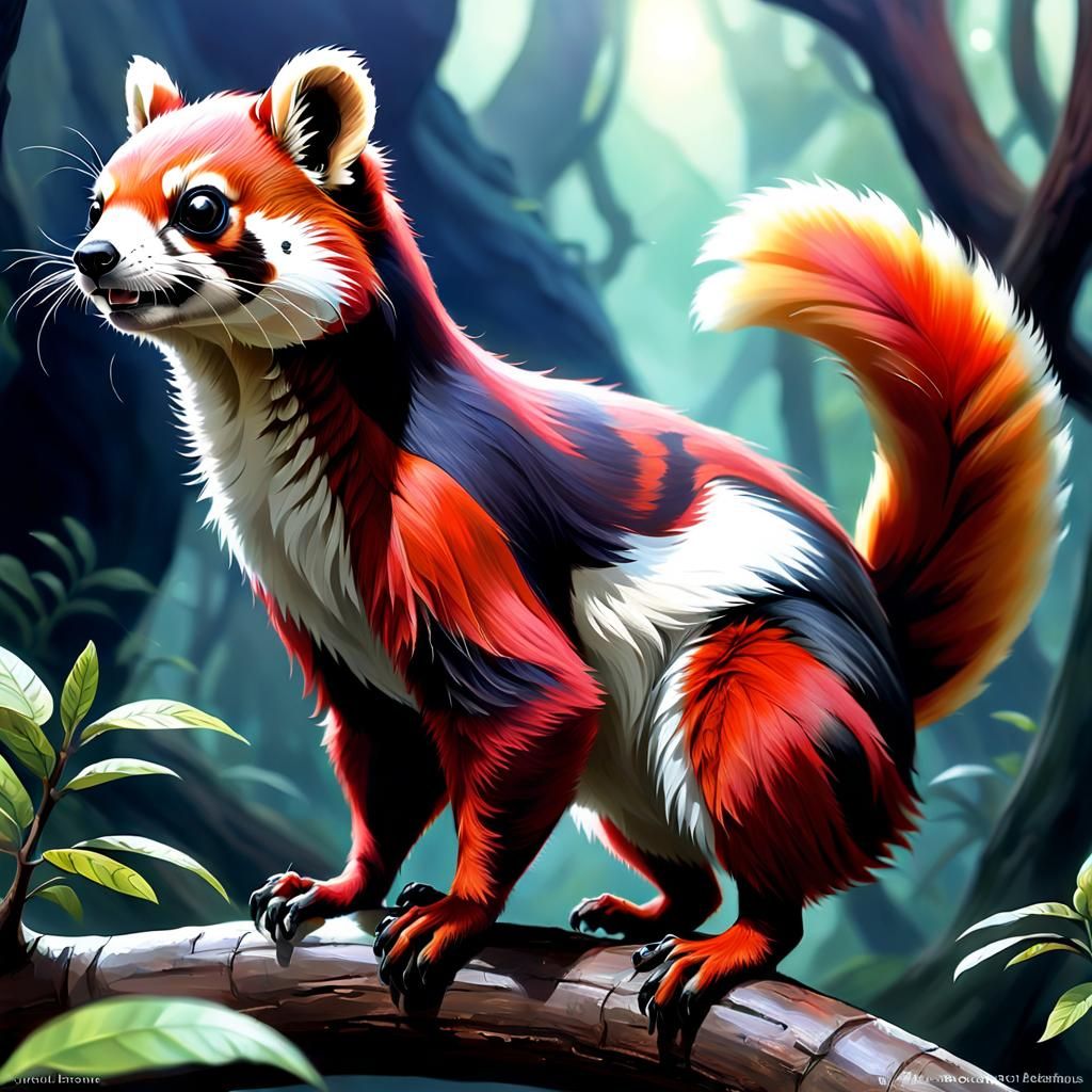 Exoplanet: Red Panda Flying Squirrel Alien Specimen
