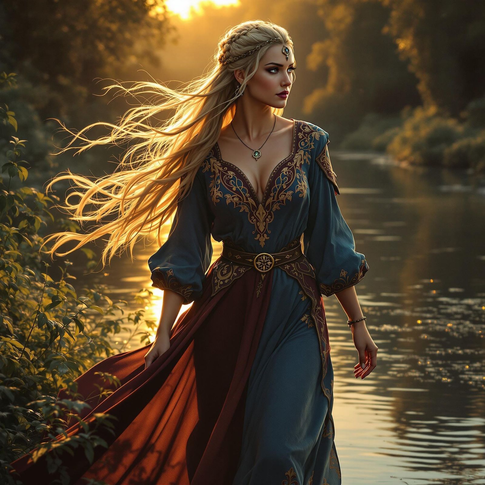Gontia: Germano-Celtic River Goddess in Digital Art
