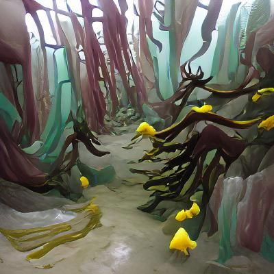 Kelp Forest and Caves: Whimsical Underwater Landscape