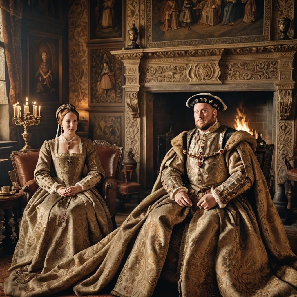 Henry VIII and Anne Boleyn: Cozy Castle Evening