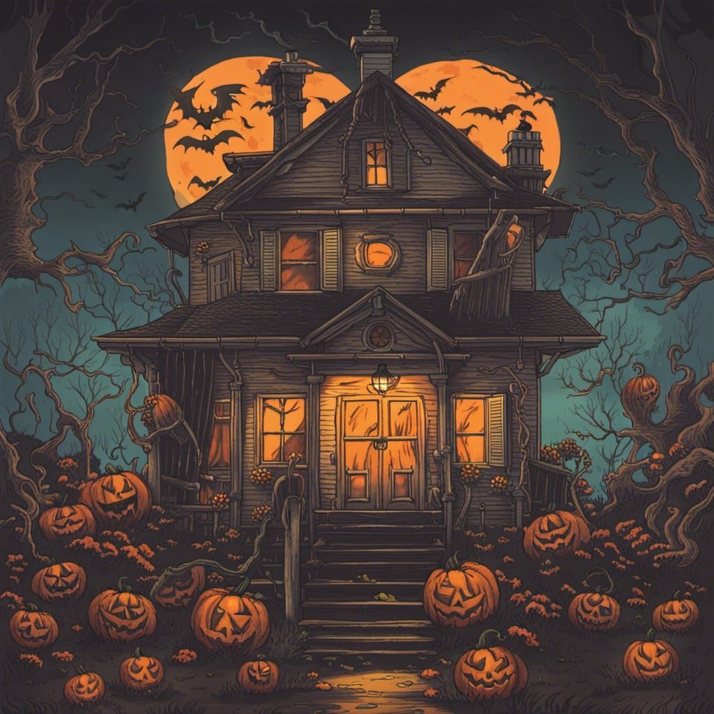 Halloweenpunk House in Creepywave Style