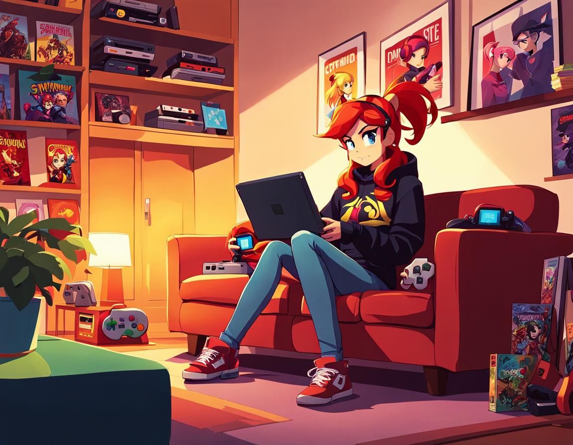 Sunset Shimmer as Gamer Girl