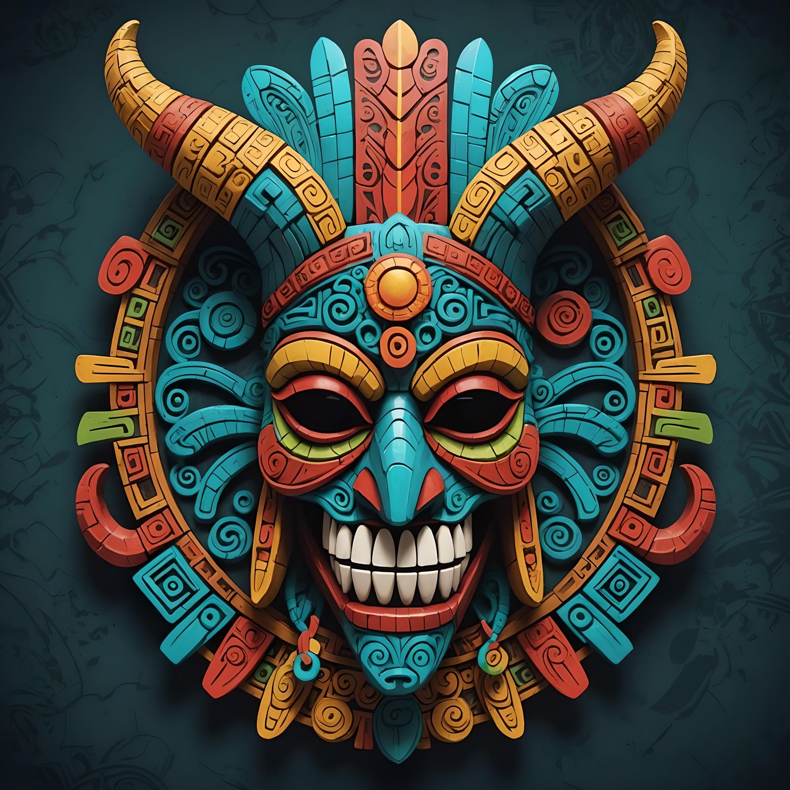 Tiki Kokopelli Mask