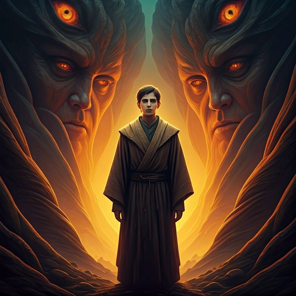 Youth Confronts Elder Gods in a Twisted Landscape