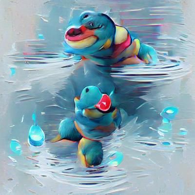 Totodile Pokemon in a Grassy Field