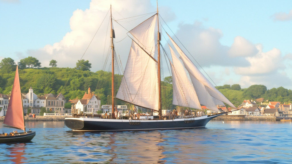 Cutty Sark Clipper Ship at Falmouth, 1920s
